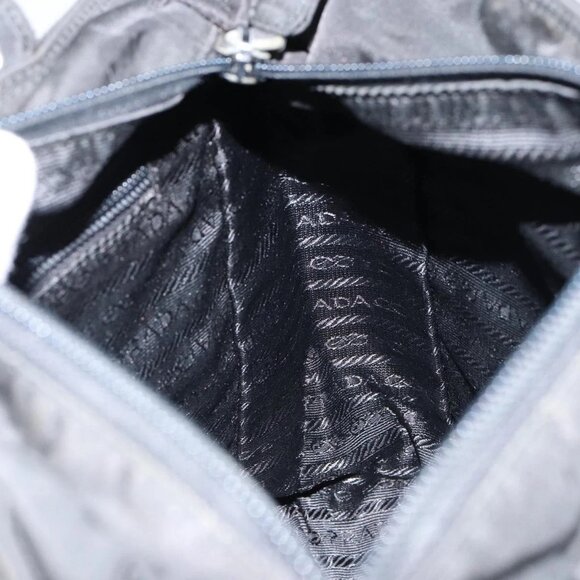 PRADA Hand Bag Nylon Black Silver Auth ka076 - Picture 11 of 16